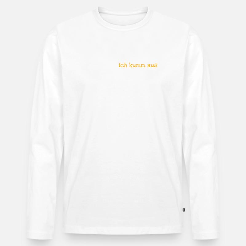 Crostau - Männer Premium Bio Langarmshirt - Weiß