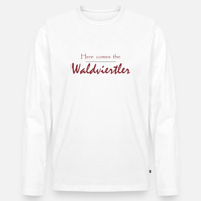 Waldviertler 17 - Männer Premium Bio Langarmshirt - Weiß