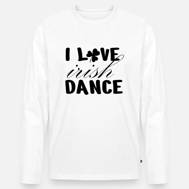 Dancing Dance Music - Männer Premium Bio Langarmshirt - Weiß