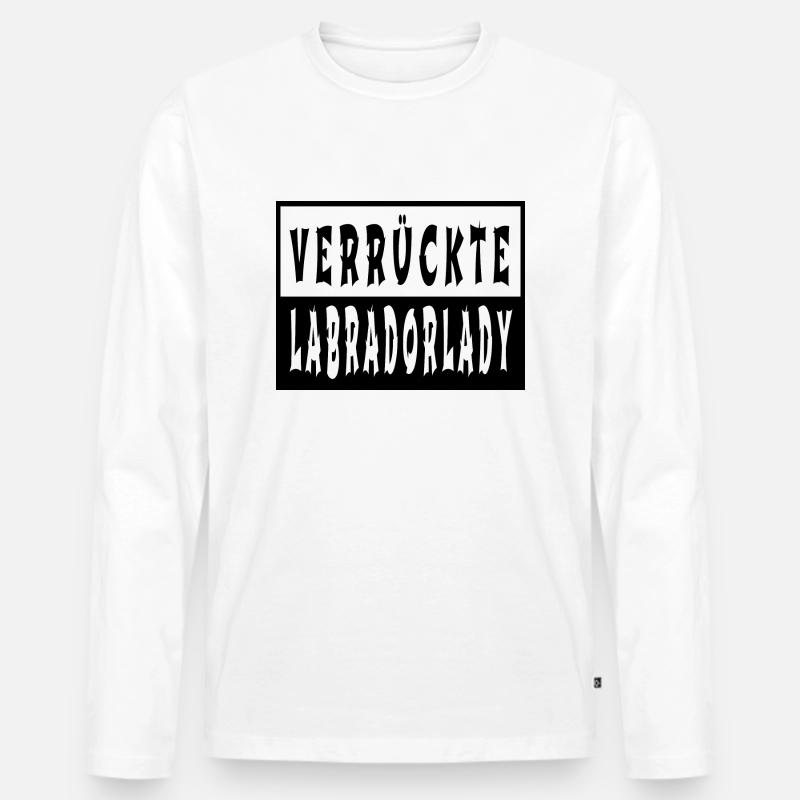 hunderasse hundefreund geschenkidee witzig - Männer Premium Bio Langarmshirt - Weiß