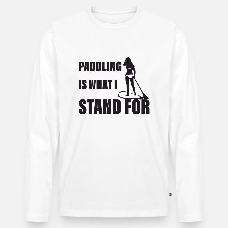 SUP - Männer Premium Bio Langarmshirt - Weiß
