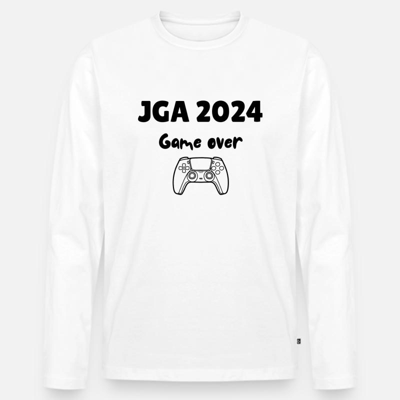 Junggesellenabschied - Männer Premium Bio Langarmshirt - Weiß