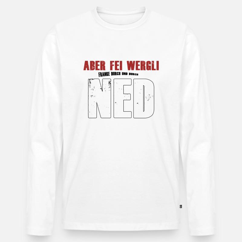 Franke durch und durch - Männer Premium Bio Langarmshirt - Weiß