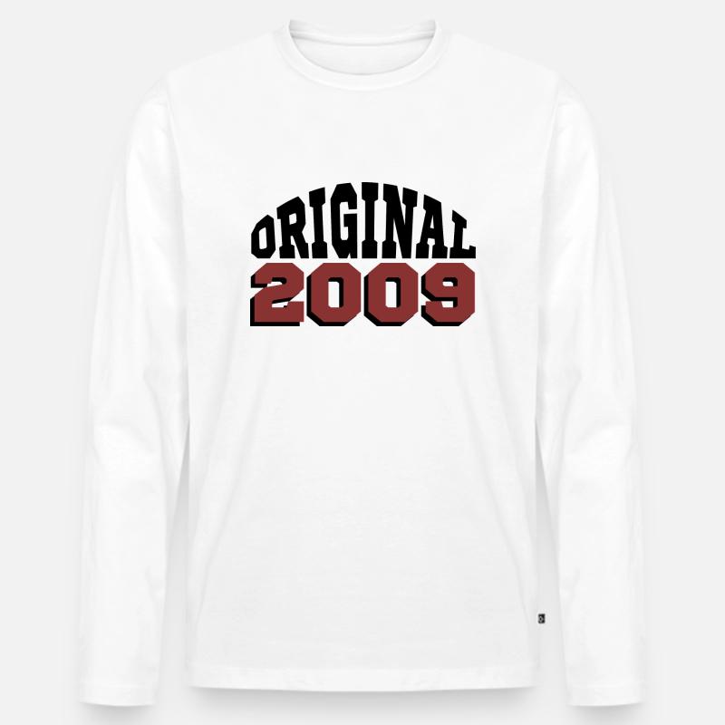 Original 2009 - Männer Premium Bio Langarmshirt - Weiß