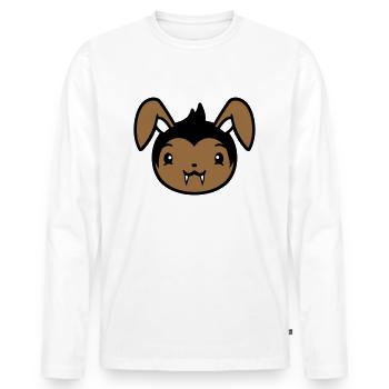 Lapin Vampire Sharp Longues Dents Halloween Costume - T-shirt manches longues Premium bio Homme - blanc - Devant - Nico (187cm)