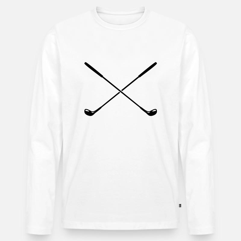 Golf - Männer Premium Bio Langarmshirt - Weiß