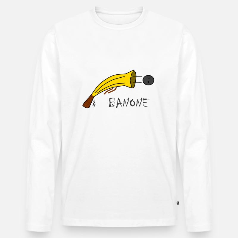 banone - Männer Premium Bio Langarmshirt - Weiß