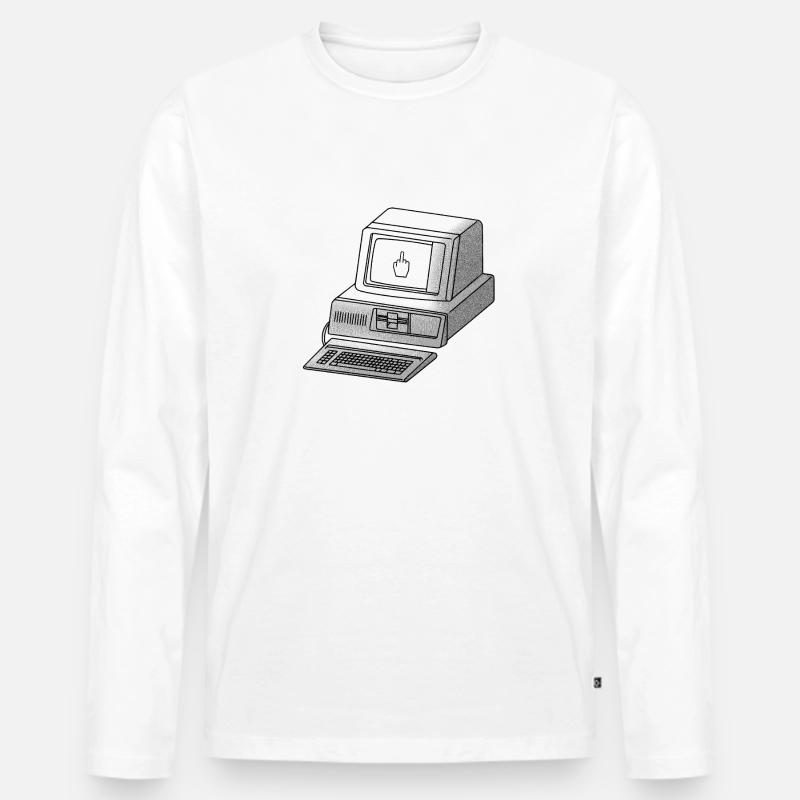 cyberpunk hackfleisch - Männer Premium Bio Langarmshirt - Weiß