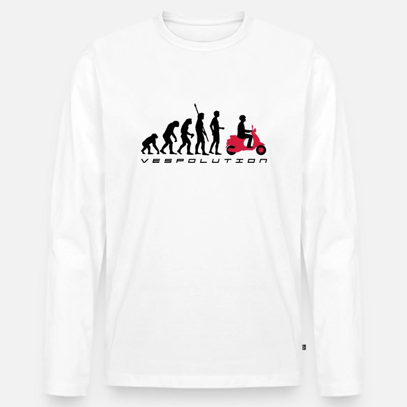 vespolution evolution__b_2c - T-shirt manches longues Premium bio Homme - blanc