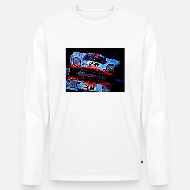 Motor Racing - Männer Premium Bio Langarmshirt - Weiß