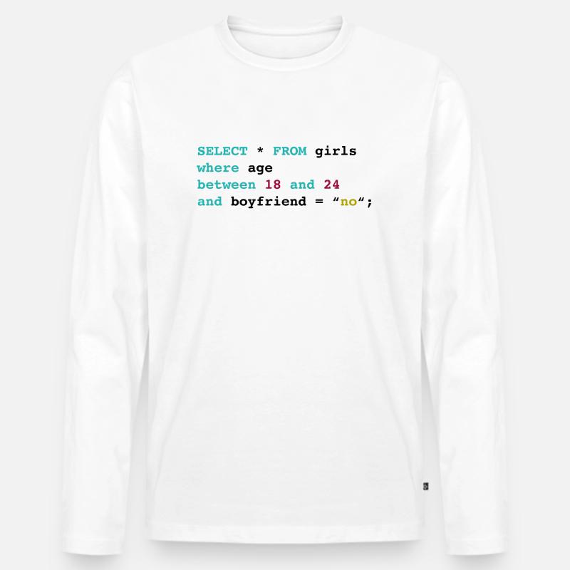 Programmierer witzig - Männer Premium Bio Langarmshirt - Weiß