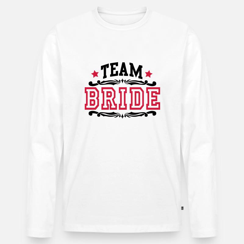 team bride - Männer Premium Bio Langarmshirt - Weiß