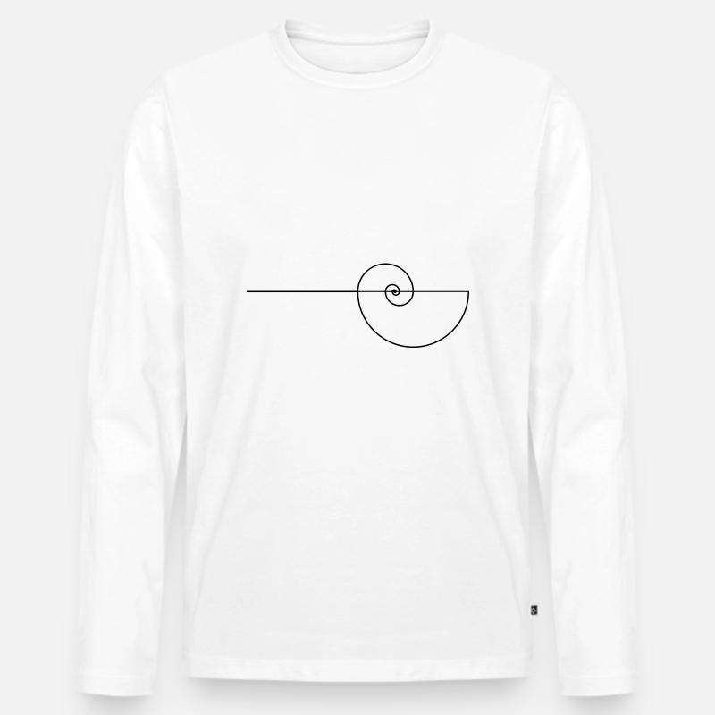 Schnecke - Männer Premium Bio Langarmshirt - Weiß