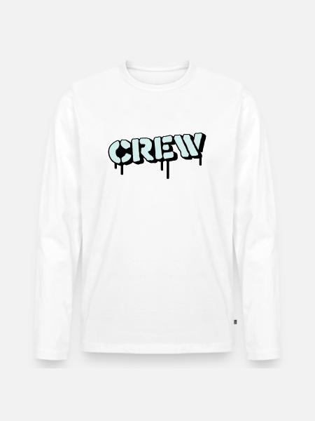 crew - Männer Premium Bio Langarmshirt - Weiß