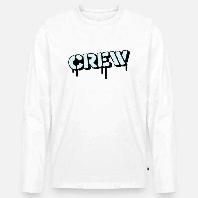 crew - Männer Premium Bio Langarmshirt - Weiß