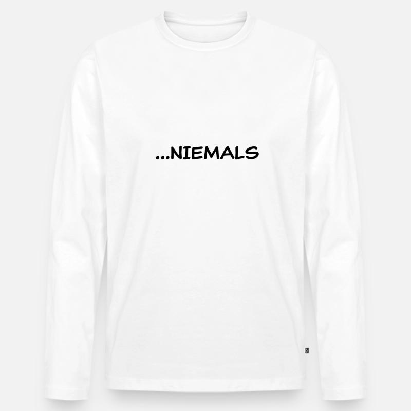 Sarkastisch? - Männer Premium Bio Langarmshirt - Weiß