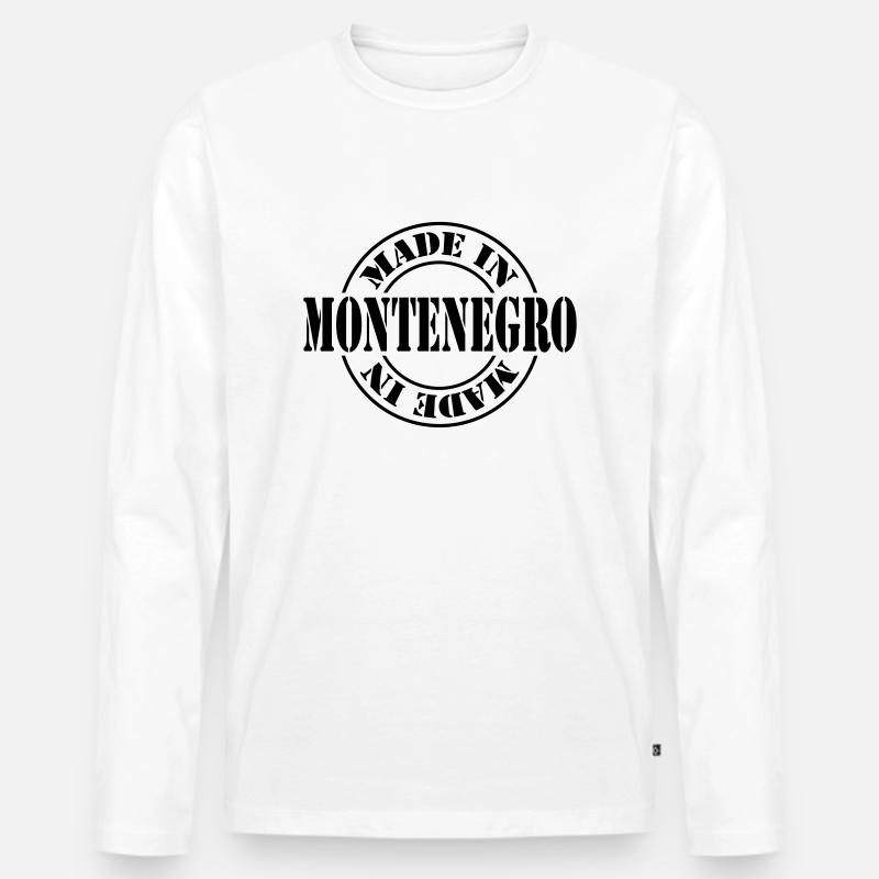 made in montenegro m1k2 - Männer Premium Bio Langarmshirt - Weiß