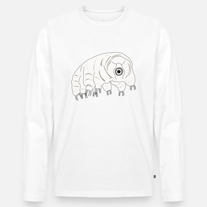 Tardigrade water bear - Männer Premium Bio Langarmshirt - Weiß