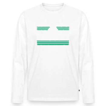 funshirt génial sabrina charpentier tshirts - T-shirt manches longues Premium bio Homme - blanc - Devant - Nico (187cm)