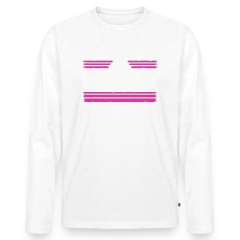 bingo salle tshirts construction charpentier - T-shirt manches longues Premium bio Homme - blanc - Devant - Nico (187cm)