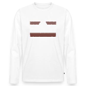 blagues cool présentent une déclaration de blague verte heureuse - T-shirt manches longues Premium bio Homme - blanc - Devant - Nico (187cm)
