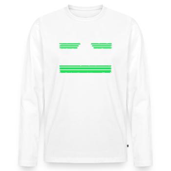 birthday bird peace movement love gift humor - Men's Premium Organic Long Sleeve Shirt - white - Front - Nico (187cm)