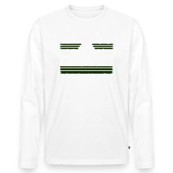 peace anti war counterculture gift present - Men's Premium Organic Long Sleeve Shirt - white - Front - Nico (187cm)
