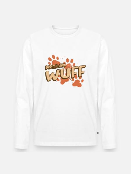 Spruch Hundebesitzer - Männer Premium Bio Langarmshirt - Weiß