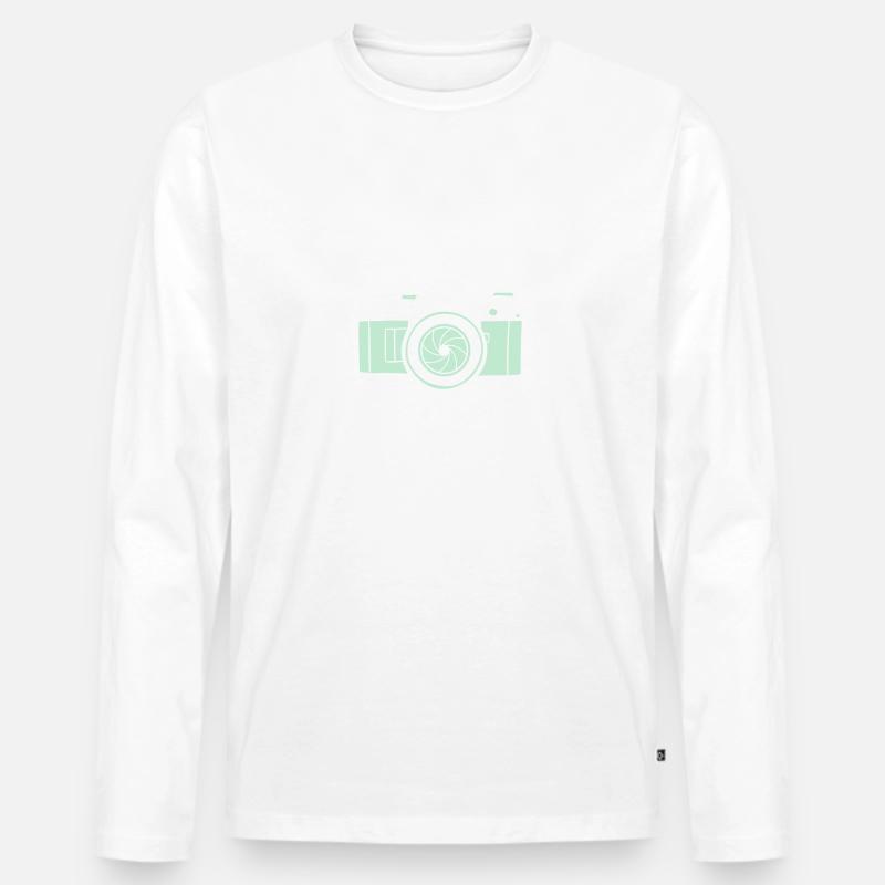 I Shoot People - Männer Premium Bio Langarmshirt - Weiß