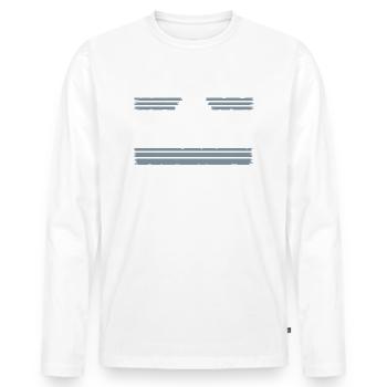 Awesome Statement Sayings Hippy Anti War Hippie - Men's Premium Organic Long Sleeve Shirt - white - Front - Nico (187cm)