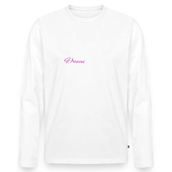 Évolution du rêve du cheval - T-shirt manches longues Premium bio Homme - blanc - Devant - Nico (187cm)
