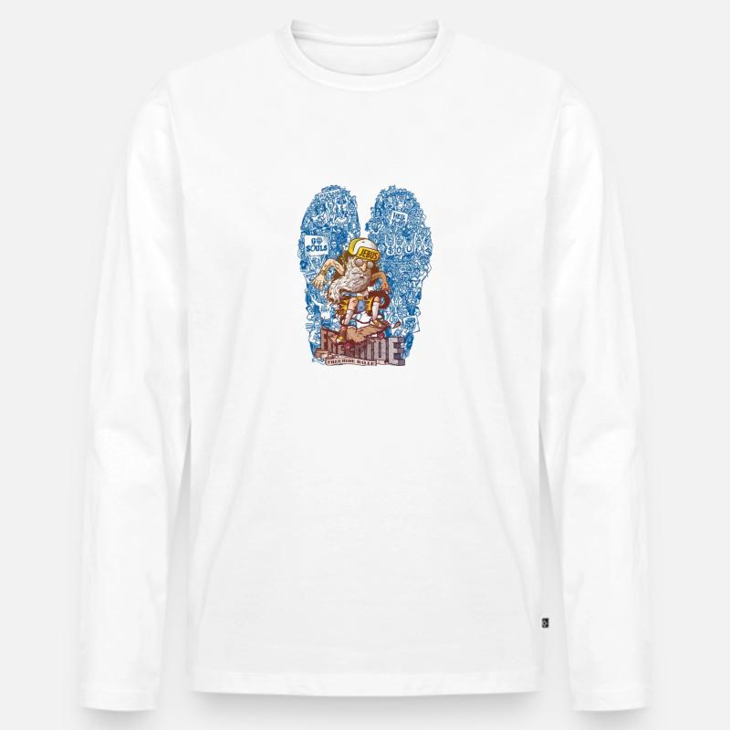 2 Original - Männer Premium Bio Langarmshirt - Weiß