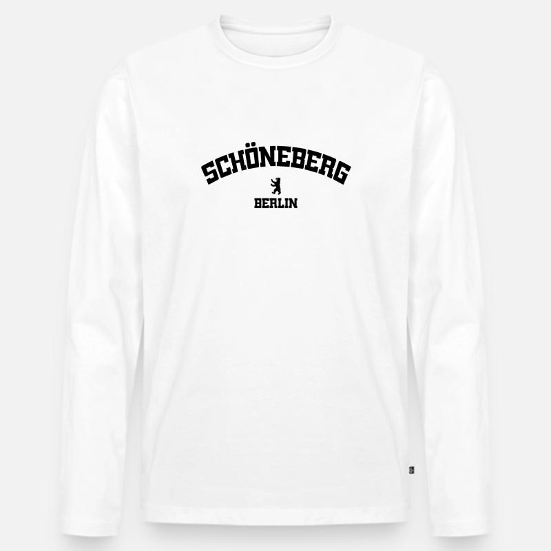Schöneberg - Berlin - Deutschland - Germany - Männer Premium Bio Langarmshirt - Weiß