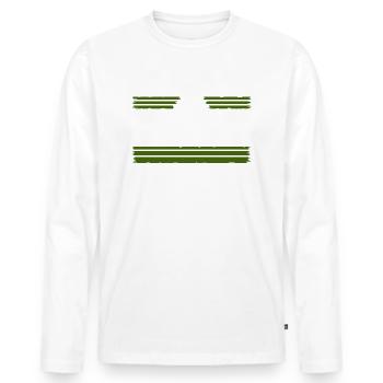 60s Peace Geek Peace Movement Counterculture - Men's Premium Organic Long Sleeve Shirt - white - Front - Nico (187cm)