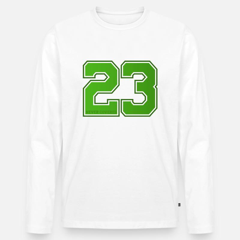 23 (Dreiundzwanzig) - Männer Premium Bio Langarmshirt - Weiß