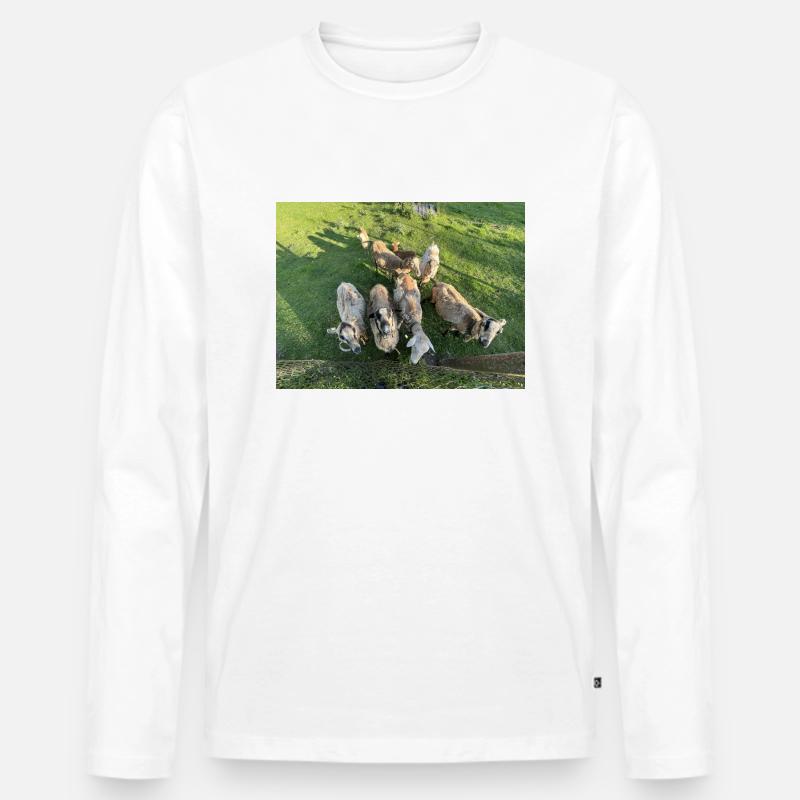Was ne Herde - Männer Premium Bio Langarmshirt - Weiß