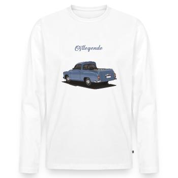 Pick-up GDR // Illustration - T-shirt manches longues Premium bio Homme - blanc - Devant - Nico (187cm)