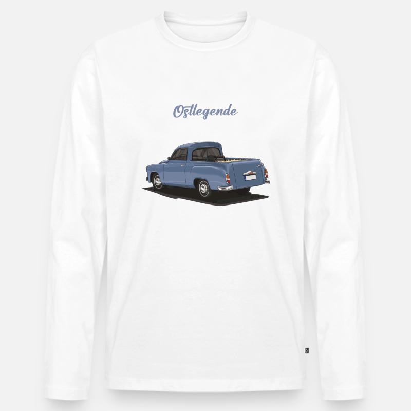 DDR Pickup // Illustration - Männer Premium Bio Langarmshirt - Weiß