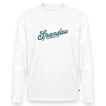 Spandau Berlin Bezirk Deutschland - Männer Premium Bio Langarmshirt - Weiß - Vorne - Nico (187cm)