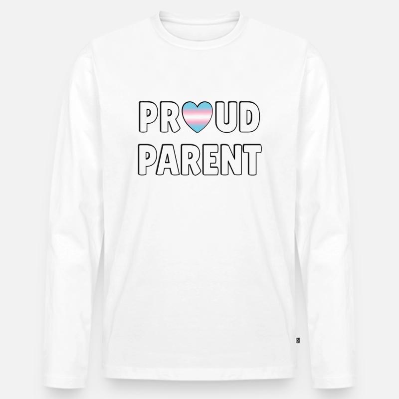 Stolze Eltern - Trans Flag - Männer Premium Bio Langarmshirt - Weiß