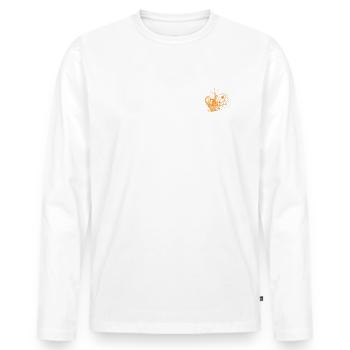 Luna Custom Name for Women Kids Toddlers - Luna - Men's Premium Organic Long Sleeve Shirt - white - Front - Nico (187cm)