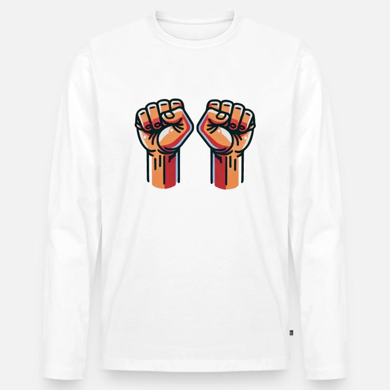 faust 2 - Männer Premium Bio Langarmshirt - Weiß