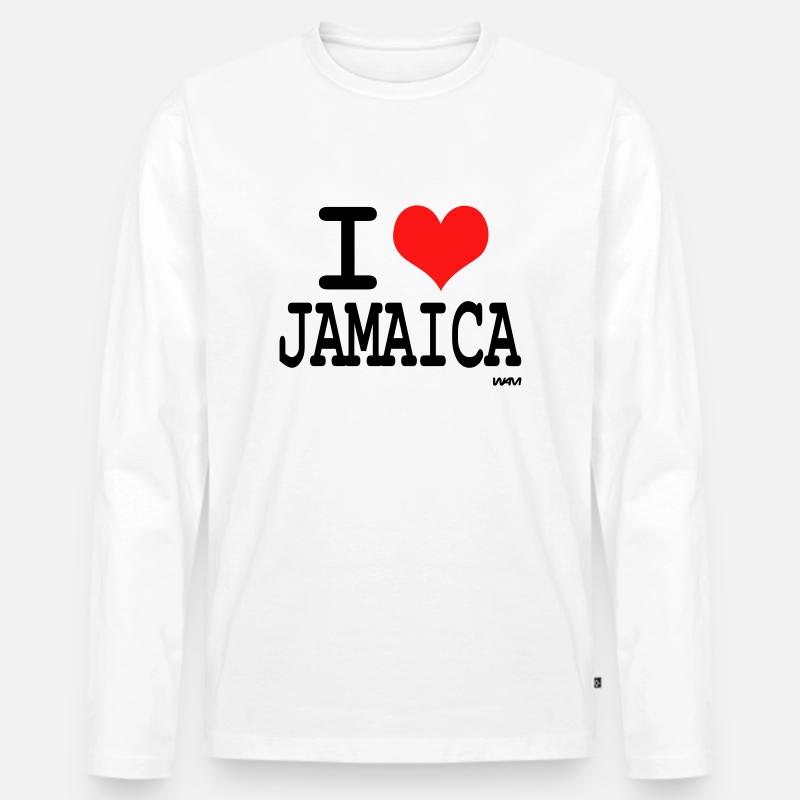 jamaica - Männer Premium Bio Langarmshirt - Weiß