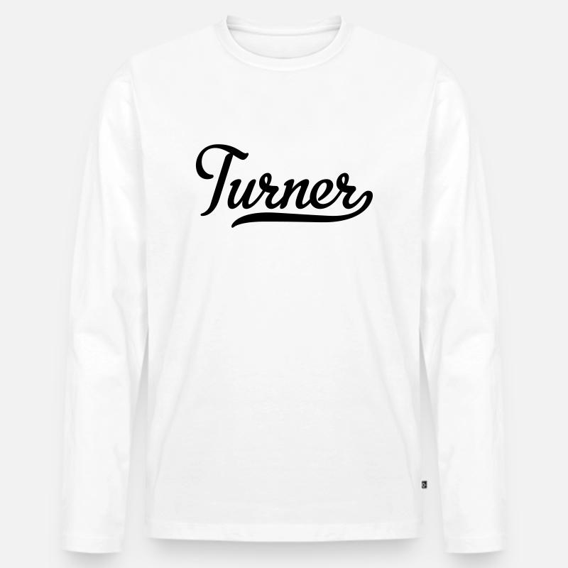 Turner - Männer Premium Bio Langarmshirt - Weiß