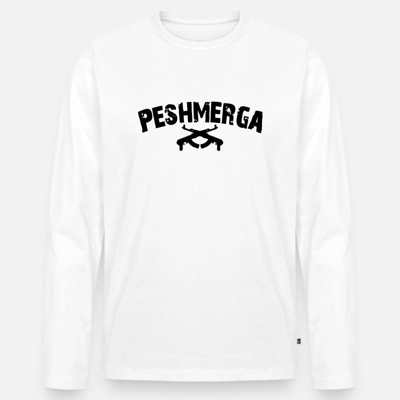 Peshmerga - Männer Premium Bio Langarmshirt - Weiß