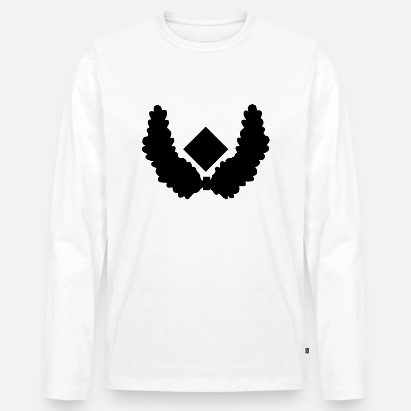 Major Dienstgrad - Männer Premium Bio Langarmshirt - Weiß