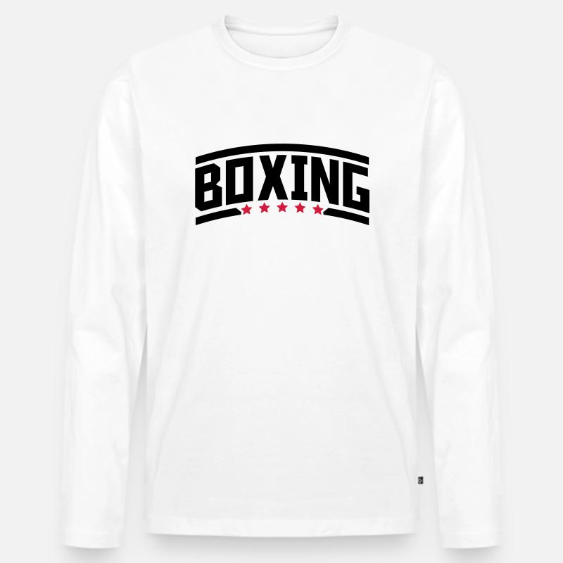 boxing_rp2 - Männer Premium Bio Langarmshirt - Weiß