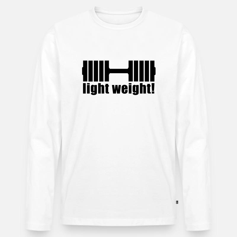 light_wheight_f1 - Männer Premium Bio Langarmshirt - Weiß
