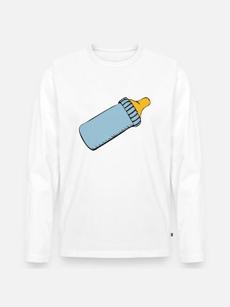 baby bottle - Men's Premium Organic Long Sleeve Shirt - white