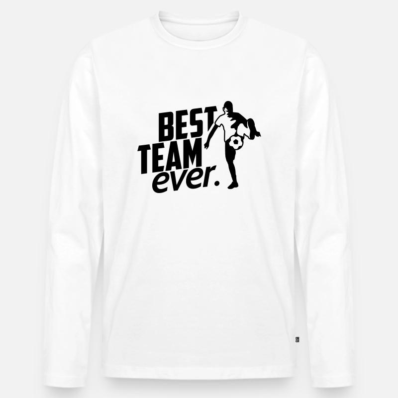 Fußballmannschaft - Männer Premium Bio Langarmshirt - Weiß